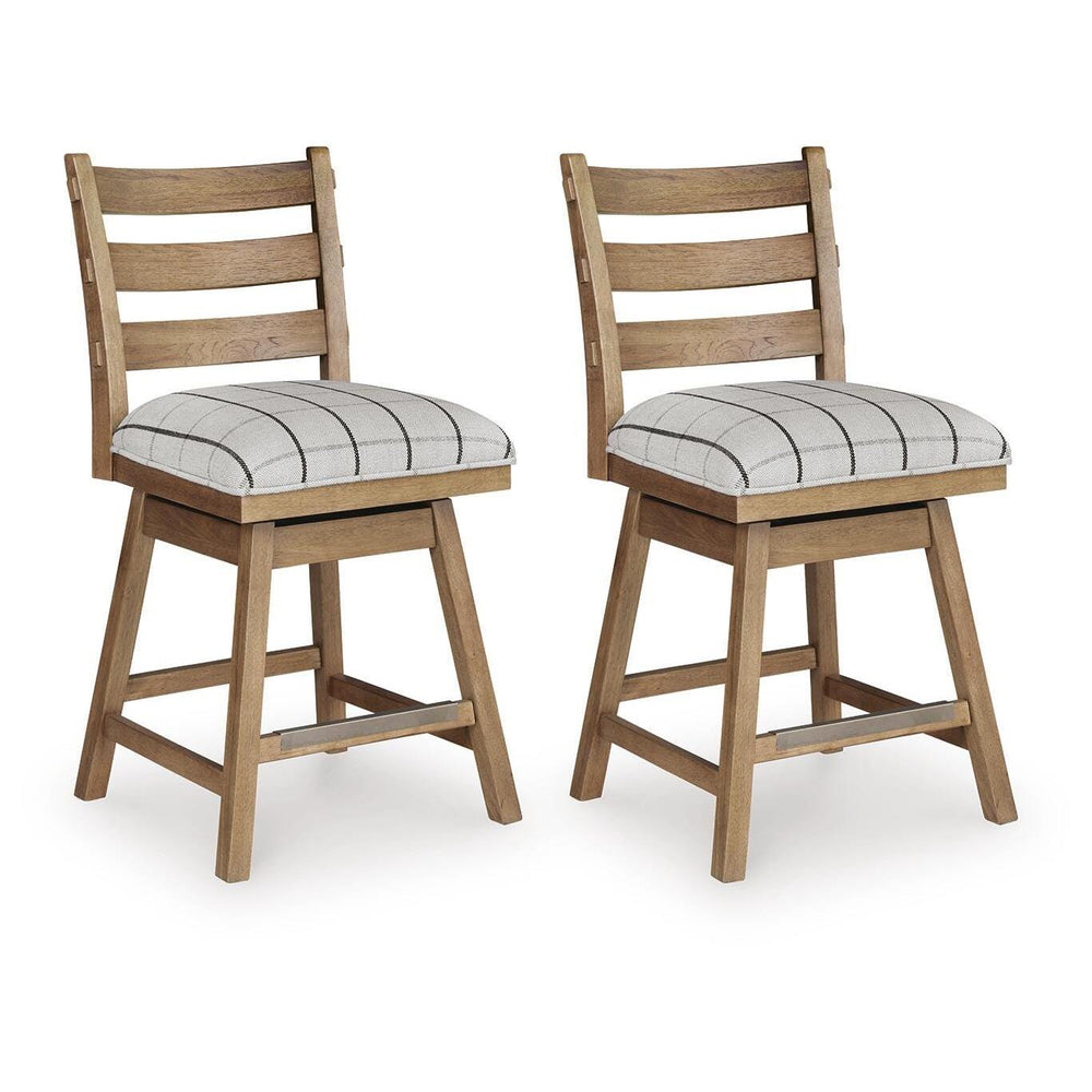  Benchcraft Ridgester D858-224  Upholstered Swivel Barstool IMAGE 3