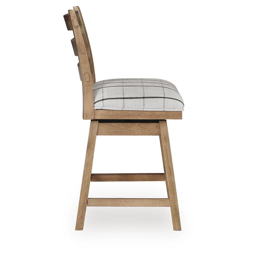  Benchcraft Ridgester D858-224  Upholstered Swivel Barstool IMAGE 3