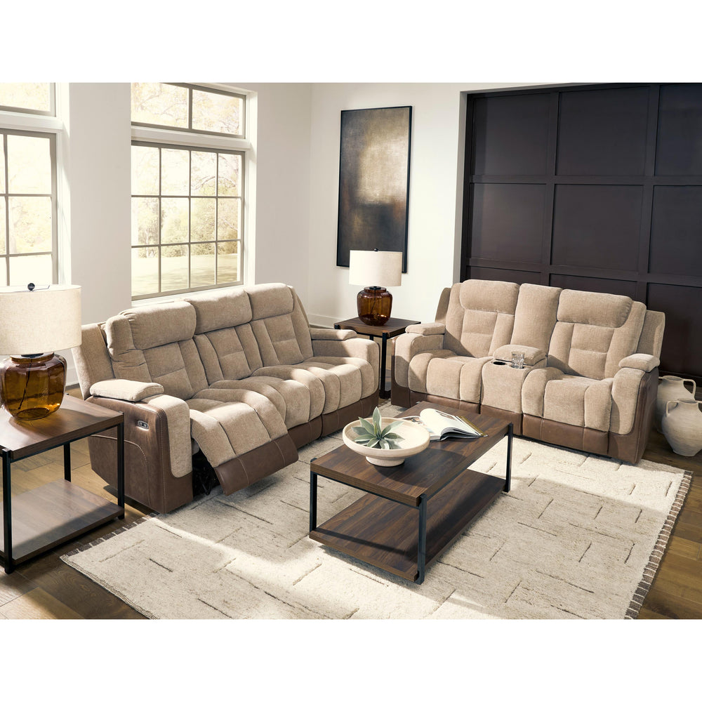  Signature Design by Ashley Mixed Motion PC8350418 Power Reclining Loveseat with Console  & Adjutasble Headrest IMAGE 10