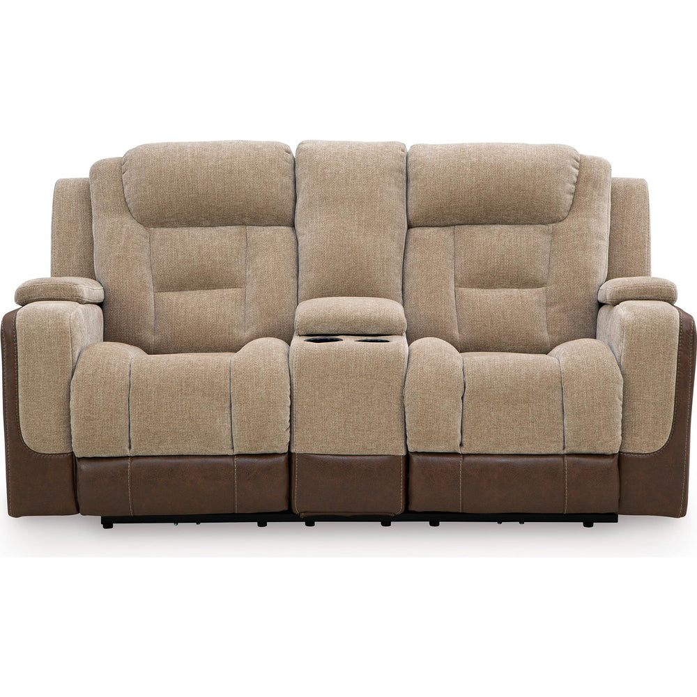  Signature Design by Ashley Mixed Motion PC8350418 Power Reclining Loveseat with Console  & Adjutasble Headrest IMAGE 3