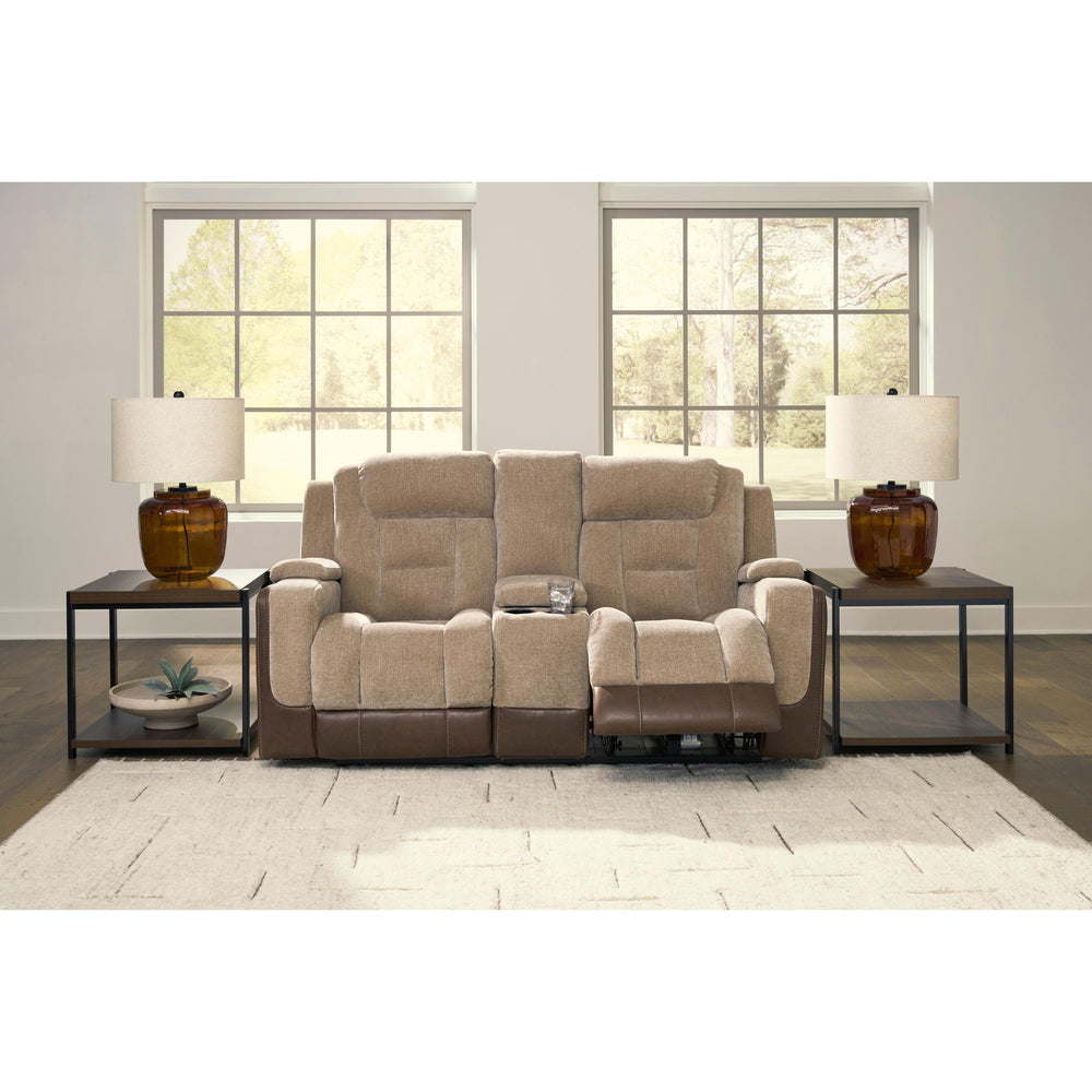  Signature Design by Ashley Mixed Motion PC8350418 Power Reclining Loveseat with Console  & Adjutasble Headrest IMAGE 8