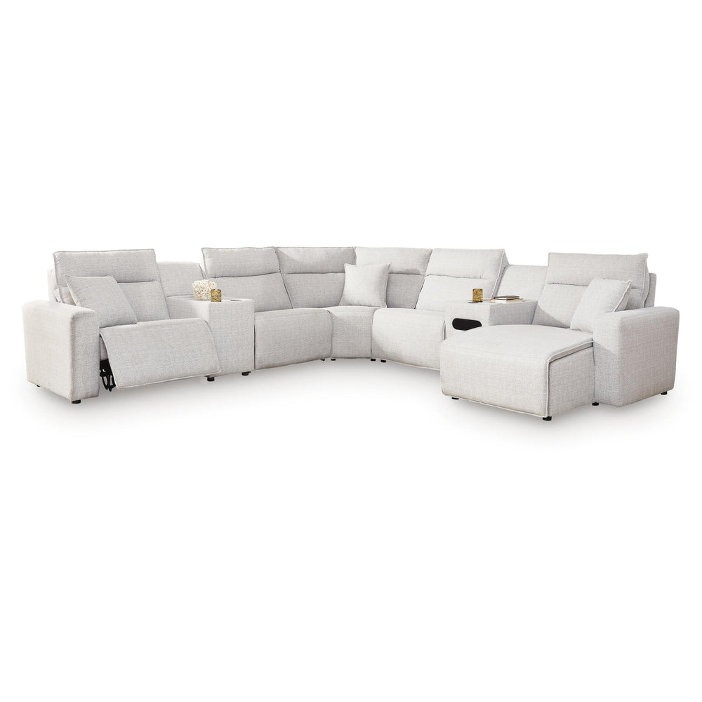  Signature Design by Ashley Modmax II 65907S45 7 pc Power Reclining Sectional with Chaise and Audio Console IMAGE 1