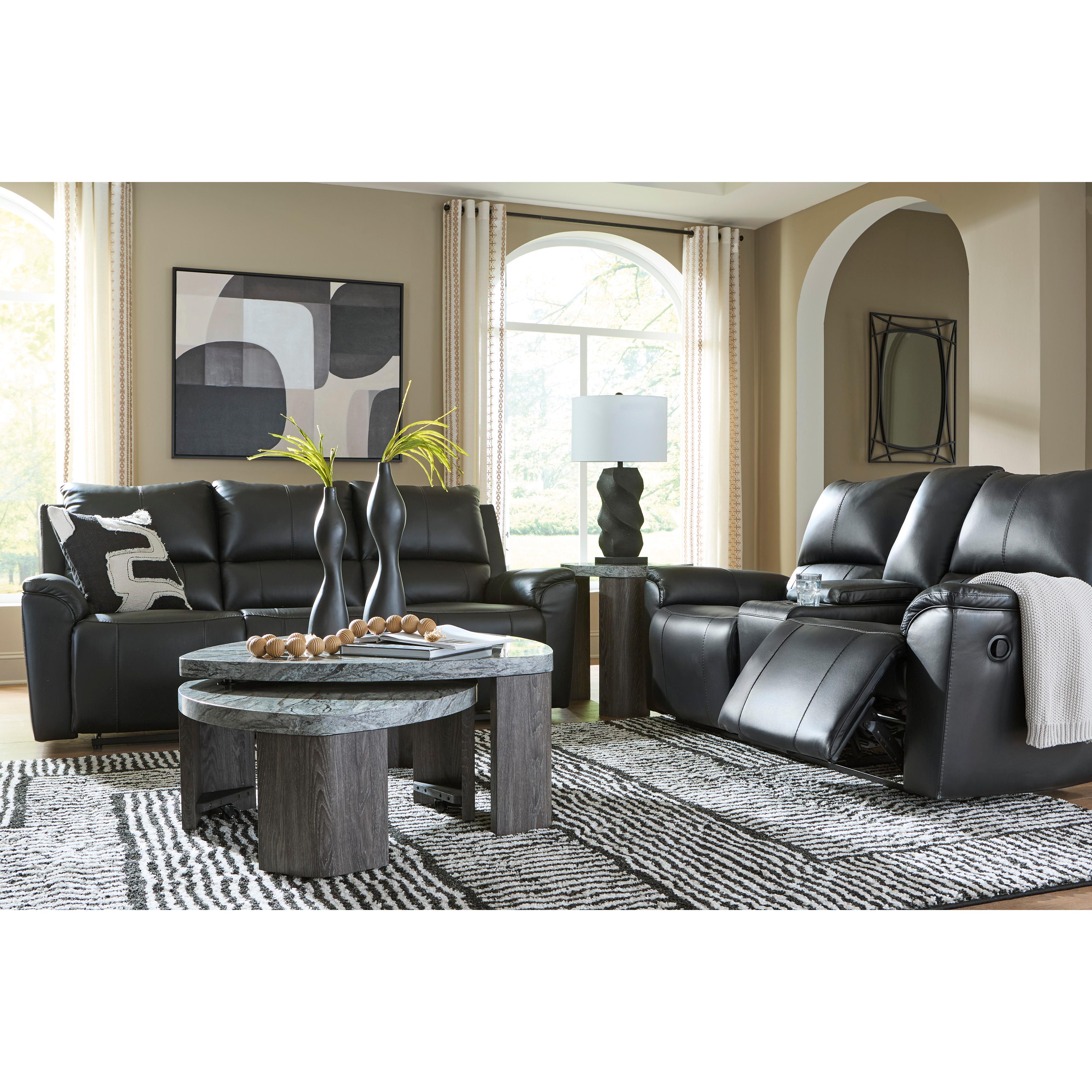  Signature Design by Ashley Glossmore Reclining Leather Match Loveseat with Console PCU1170094C IMAGE 8