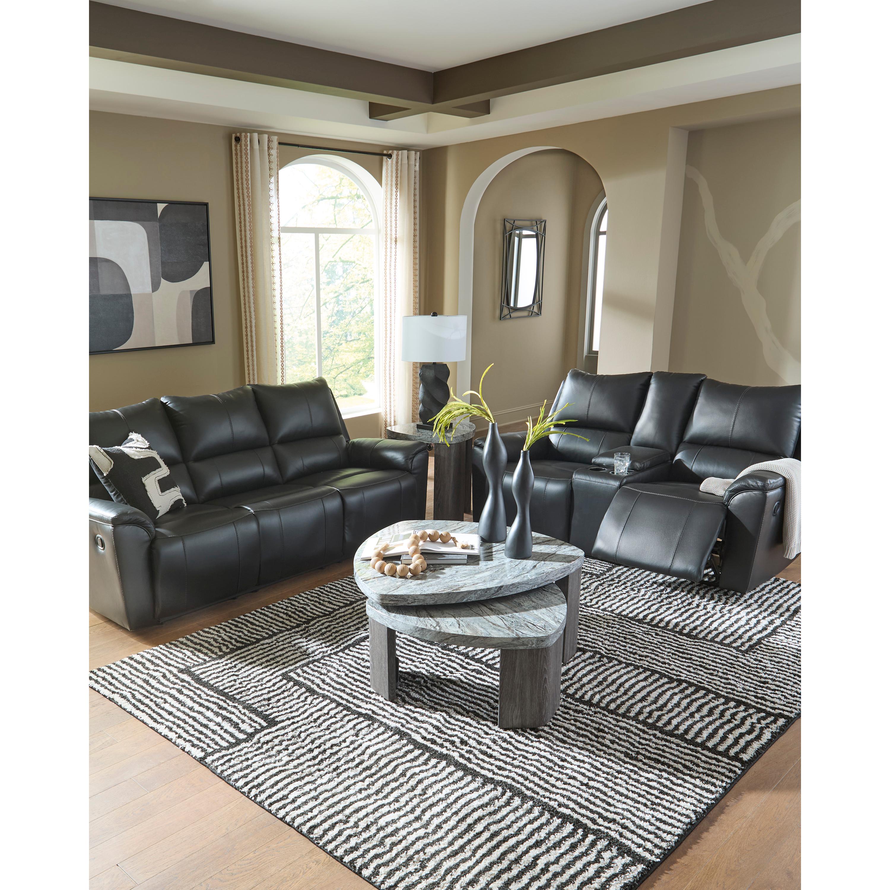  Signature Design by Ashley Glossmore Reclining Leather Match Loveseat with Console PCU1170094C IMAGE 9