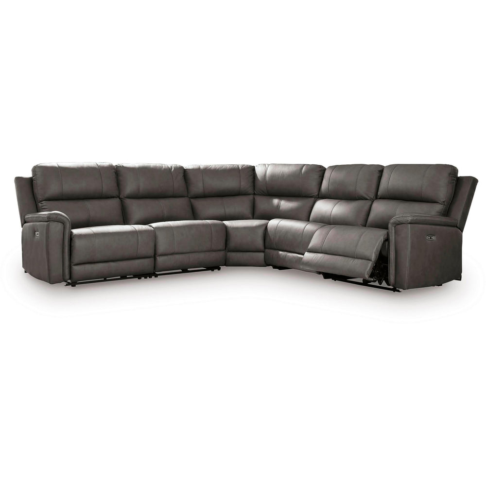  Signature Design by Ashley Bleckley Power Reclining Leather Match 5 pc Sectional PCU1200058C/PCU1200046C/PCU1200077C/PCU1200031C/PCU1200062C IMAGE 1