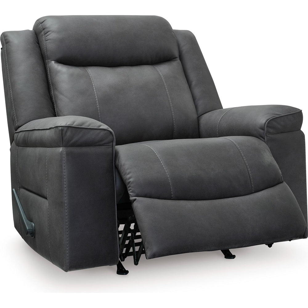  Signature Design by Ashley Status Check Rocker Leather Look Recliner PC6530725C IMAGE 2