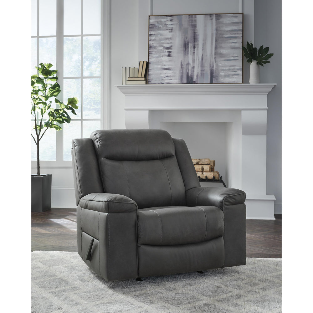 Signature Design by Ashley Status Check Rocker Leather Look Recliner PC6530725C IMAGE 6
