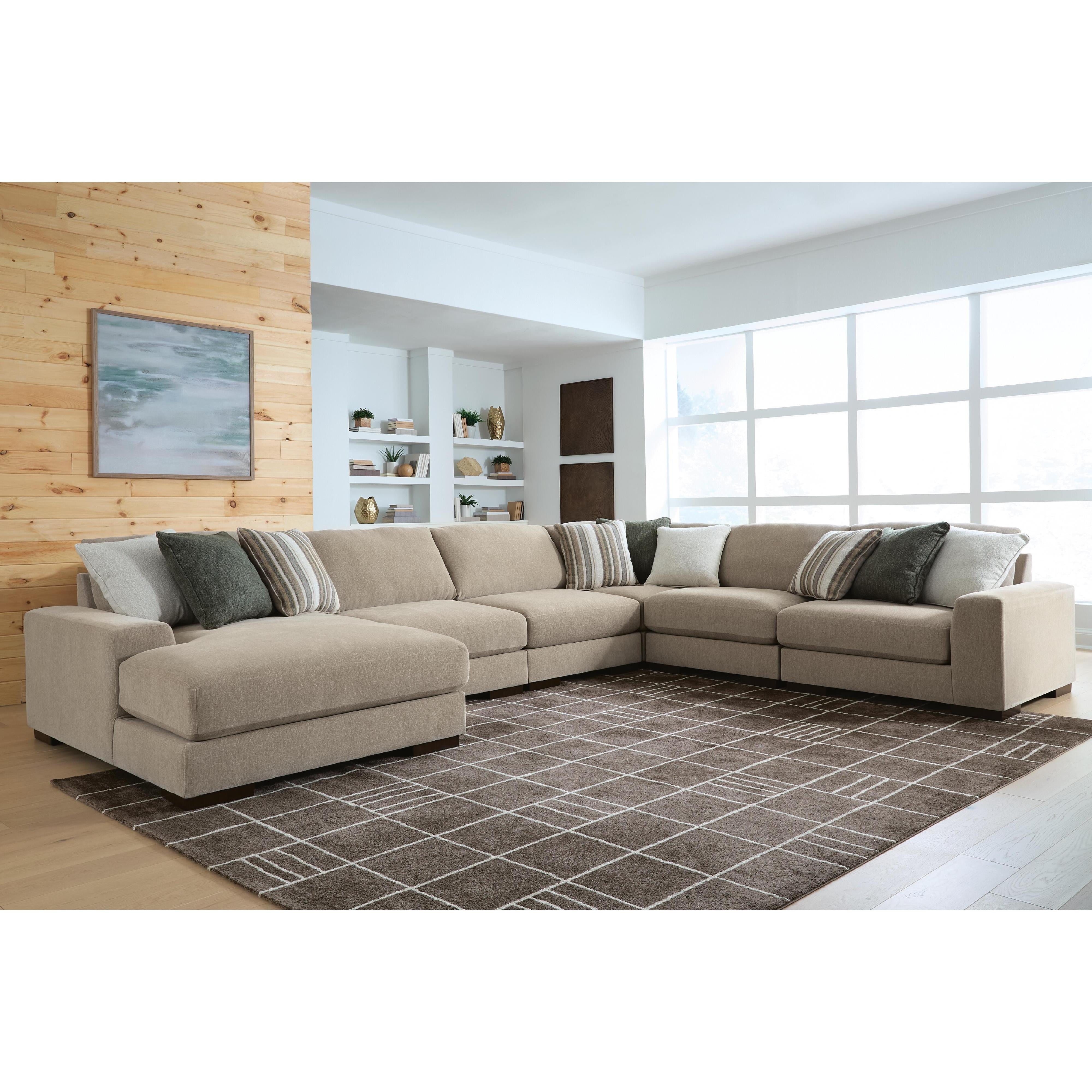  Benchcraft Linenhause 31803S14 6 pc Sectional with Chaise IMAGE 2