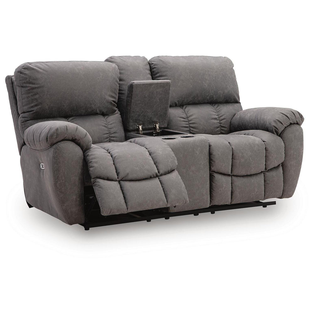  Signature Design by Ashley Bakerstein PC1250318 Power Recliner Loveseat with Console & Adjustable Headrest IMAGE 2