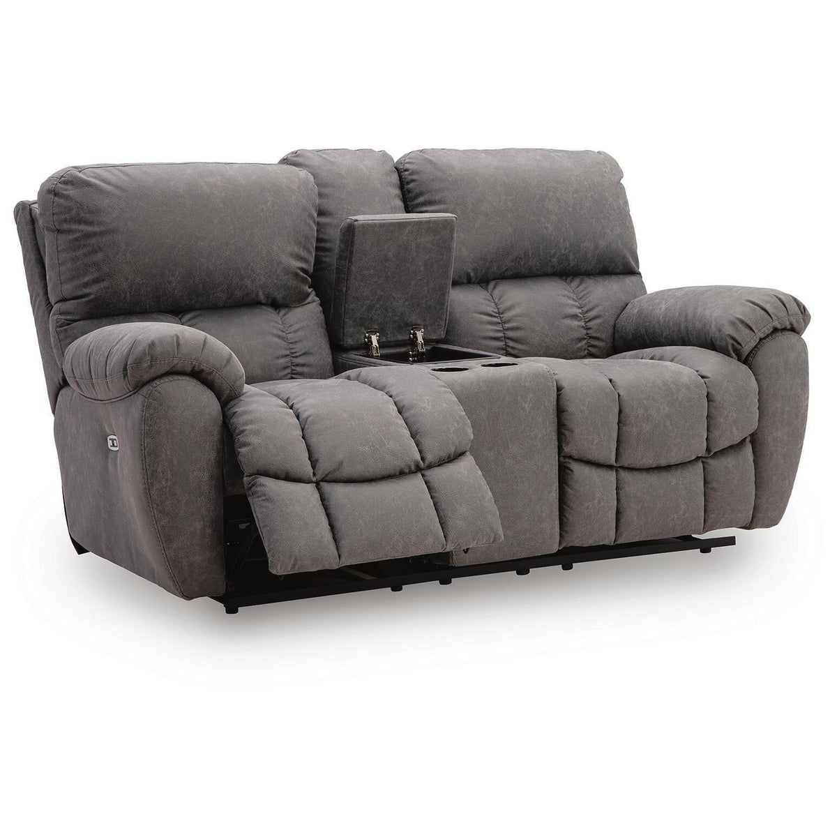  Signature Design by Ashley Bakerstein PC1250318 Power Recliner Loveseat with Console & Adjustable Headrest IMAGE 2