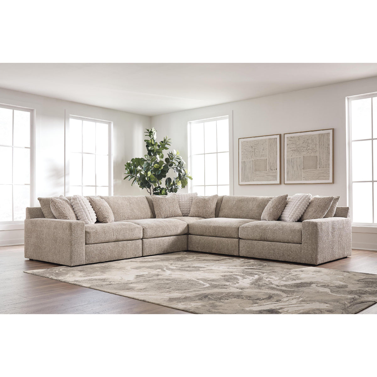  Signature Design by Ashley Nexora-Court PC68008S17 5 pc Sectional IMAGE 3