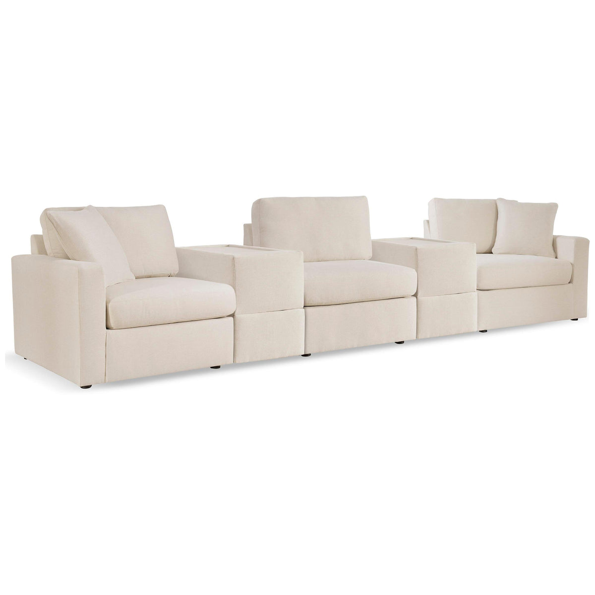  Signature Design by Ashley® Modmax 92103U19 5 pc Sectional and 3 Ottomans - Oyster IMAGE 1