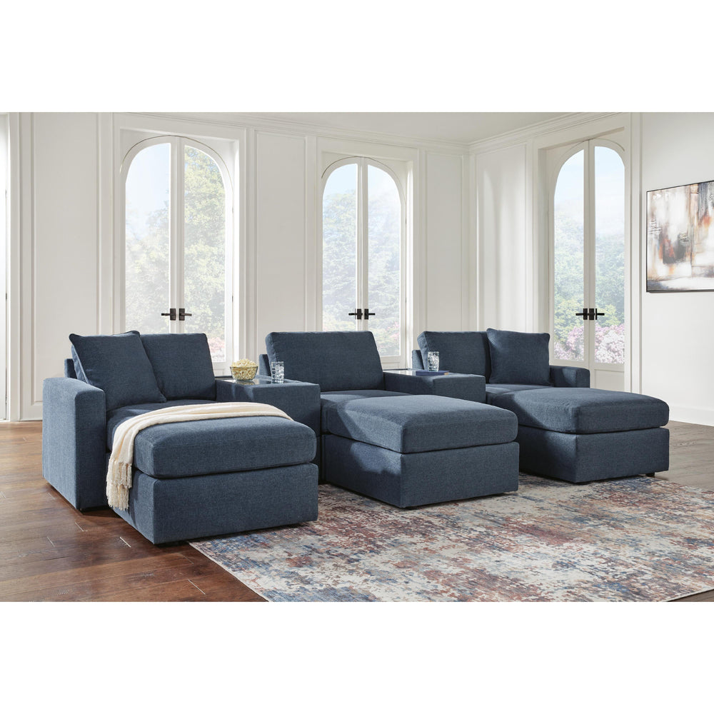 Signature Design by Ashley® Modmax 92121U19 5 pc Sectional and 3 Ottomans - Ink IMAGE 2