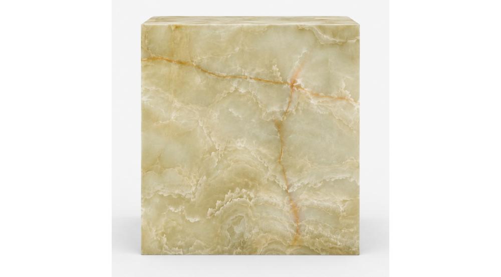 Artemis Square Accent Table in Jade Onyx