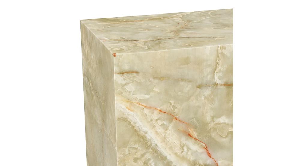 Artemis Square Accent Table in Jade Onyx