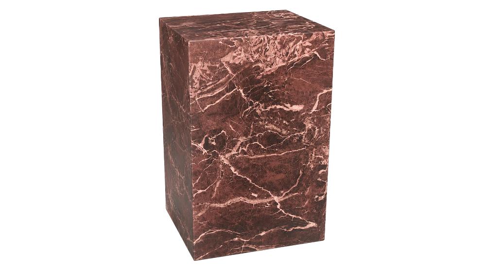 Artemis Tall Accent Table in Red Levanto