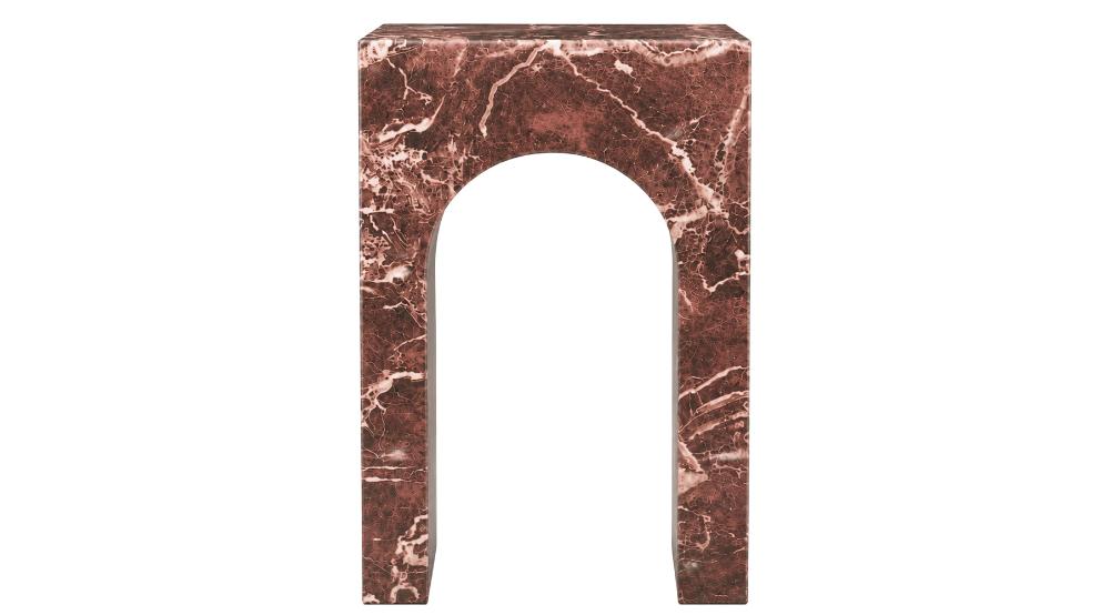 Atticus Square Accent Table in Red Levanto