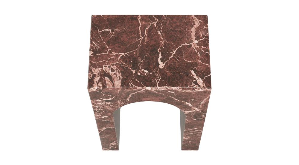 Atticus Square Accent Table in Red Levanto