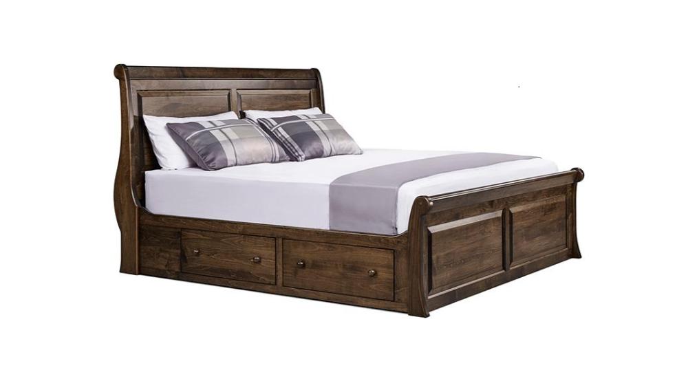 AlaCarte Charlton 4 Drawer Queen Storage Bed with 24” Low Footboard