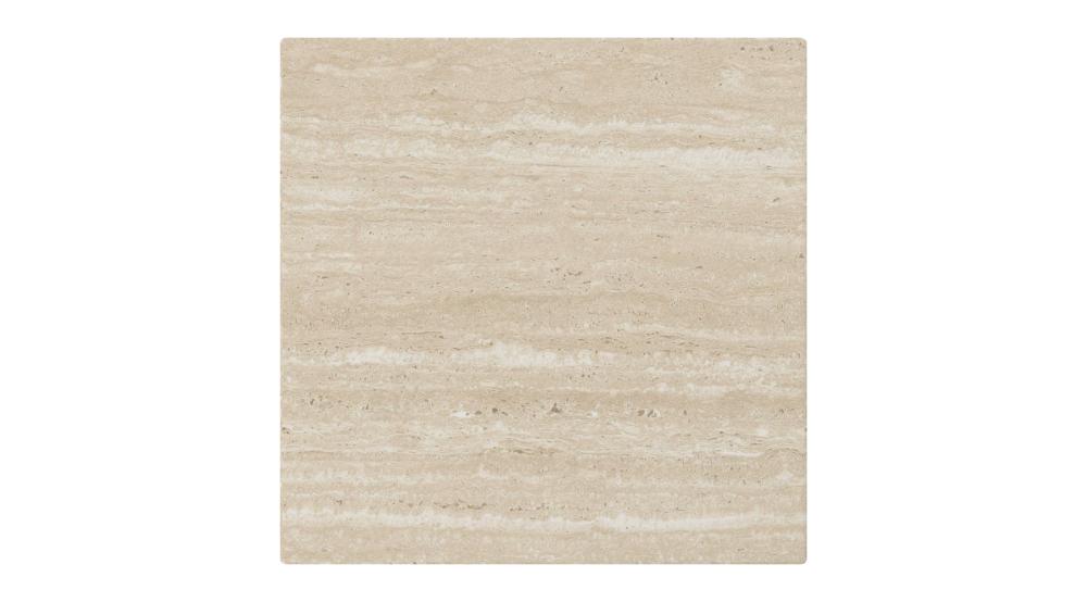 Atticus Square Accent Table in Travertine