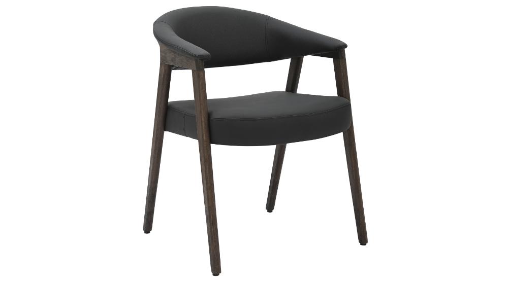 Aurelia and Bexley 7pc Dining Set - Bulgari White Table and Black and Dark Walnut Chairs