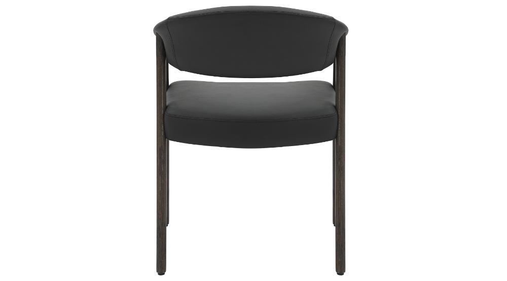 Aurelia and Bexley 7pc Dining Set - Bulgari White Table and Black and Dark Walnut Chairs