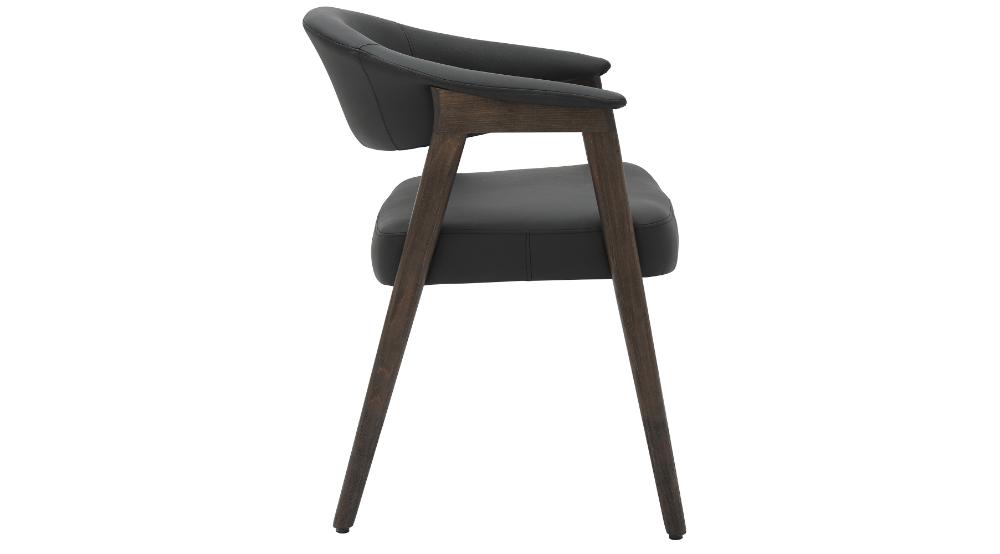 Aurelia and Bexley 7pc Dining Set - Bulgari White Table and Black and Dark Walnut Chairs