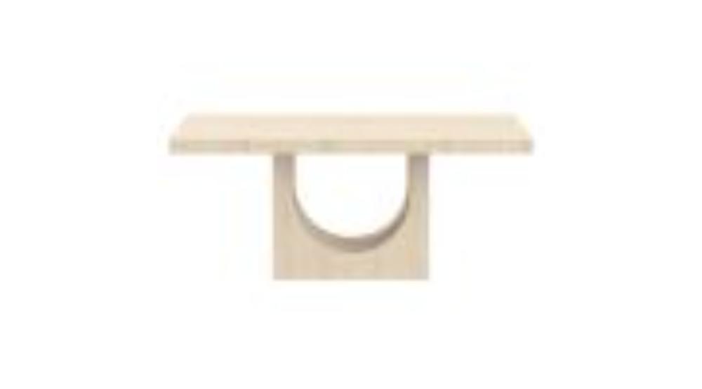 Aurelia and Koda 7pc Dining Set - Travertine Table and Beige Chairs