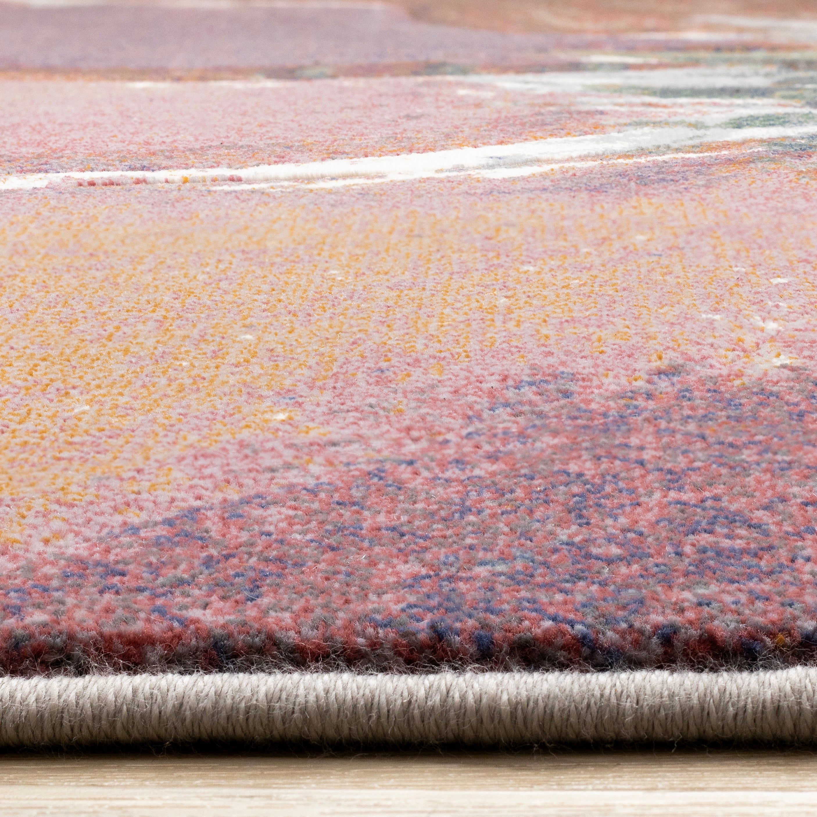 Aurora Pink Orange Purple Floral Rug