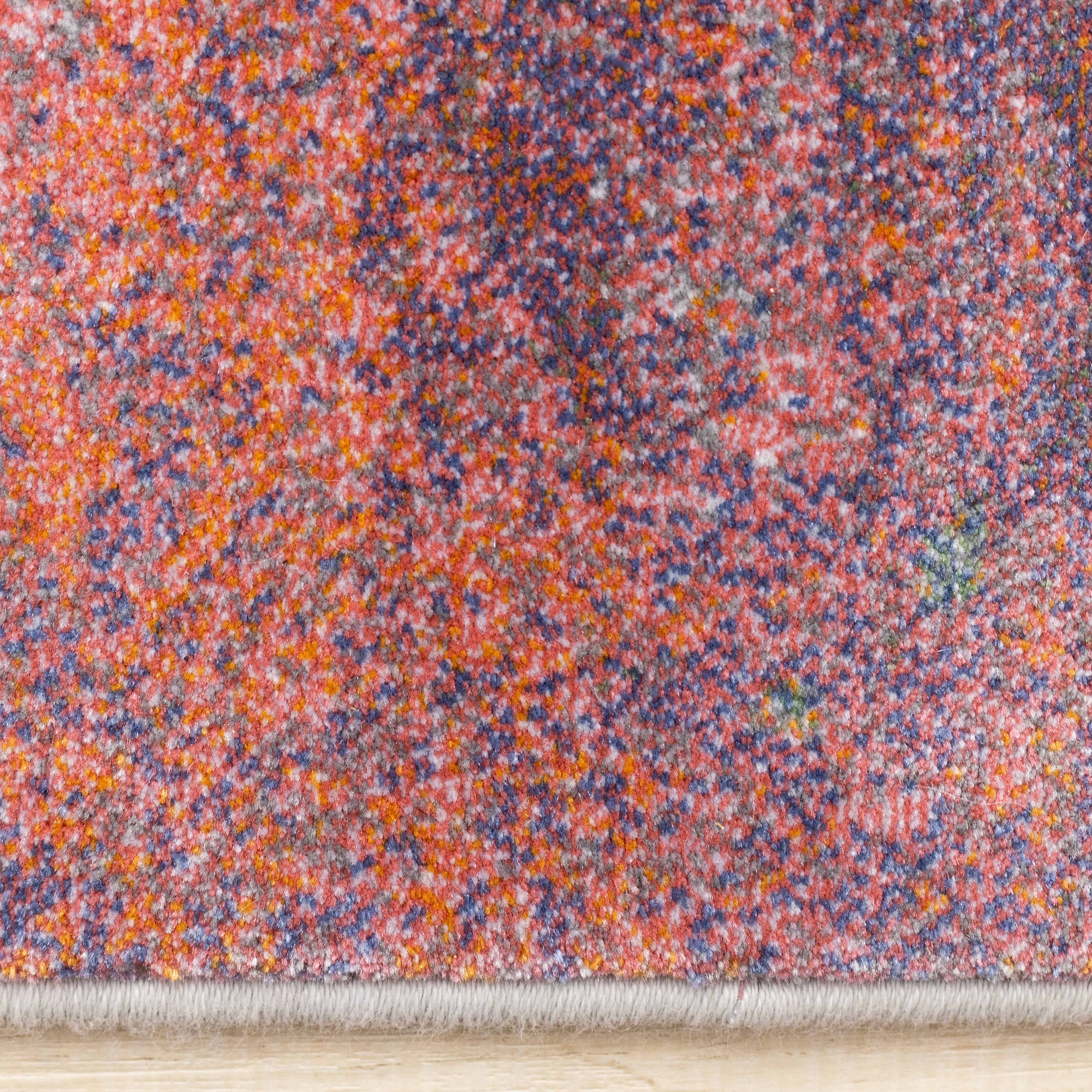 Aurora Pink Orange Purple Floral Rug