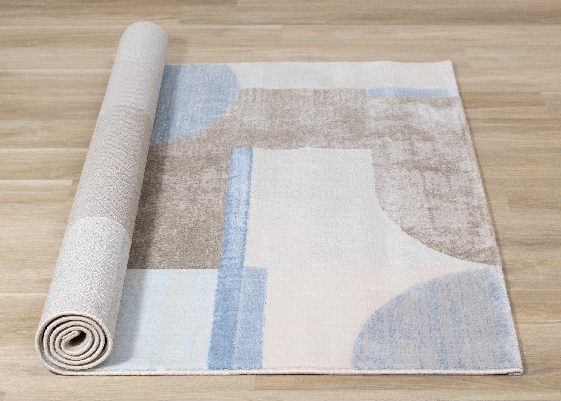 Belle Blue Grey Cream Shape Shifting Rug