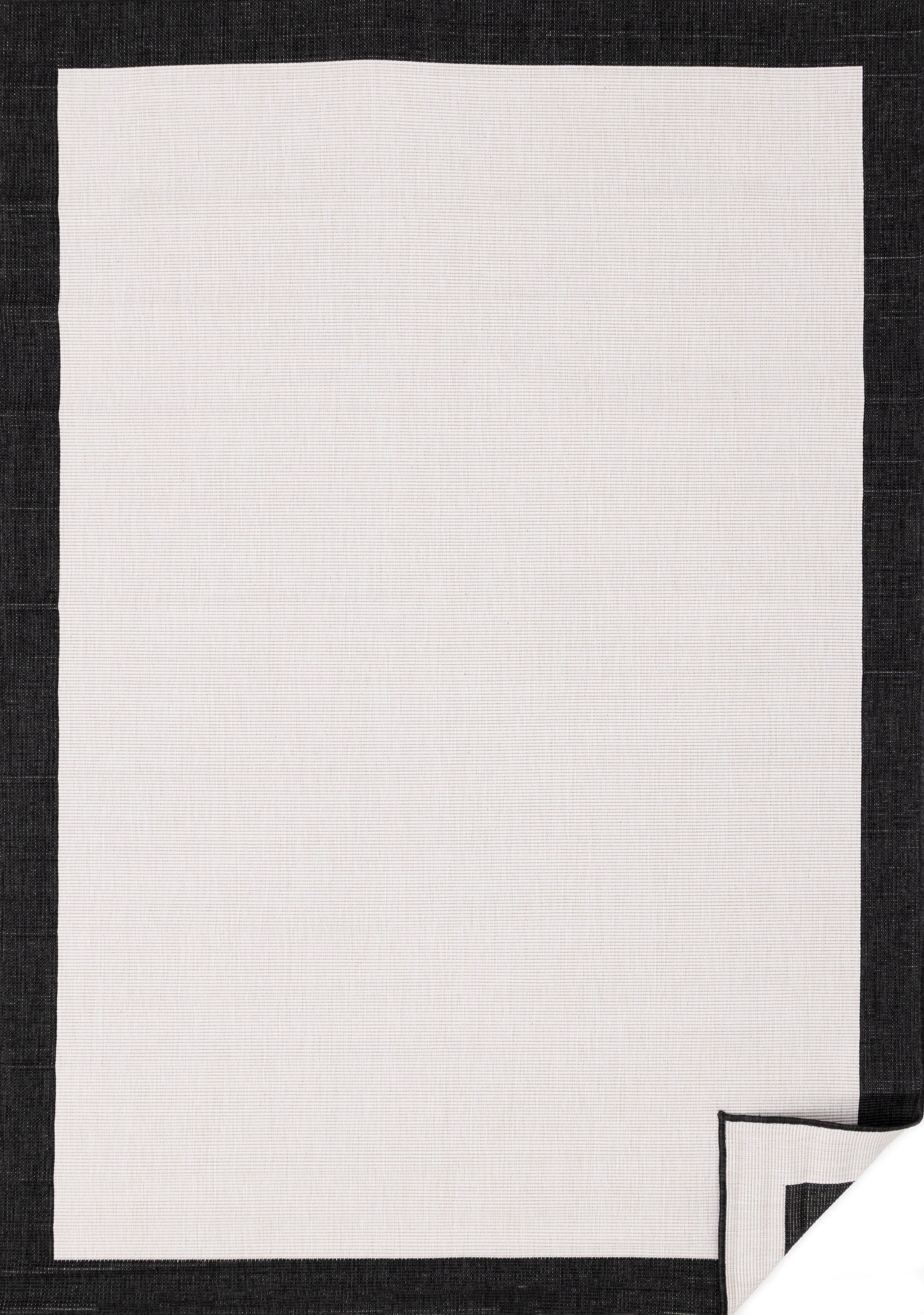 Bristol Reversible Cream Black Border Rug