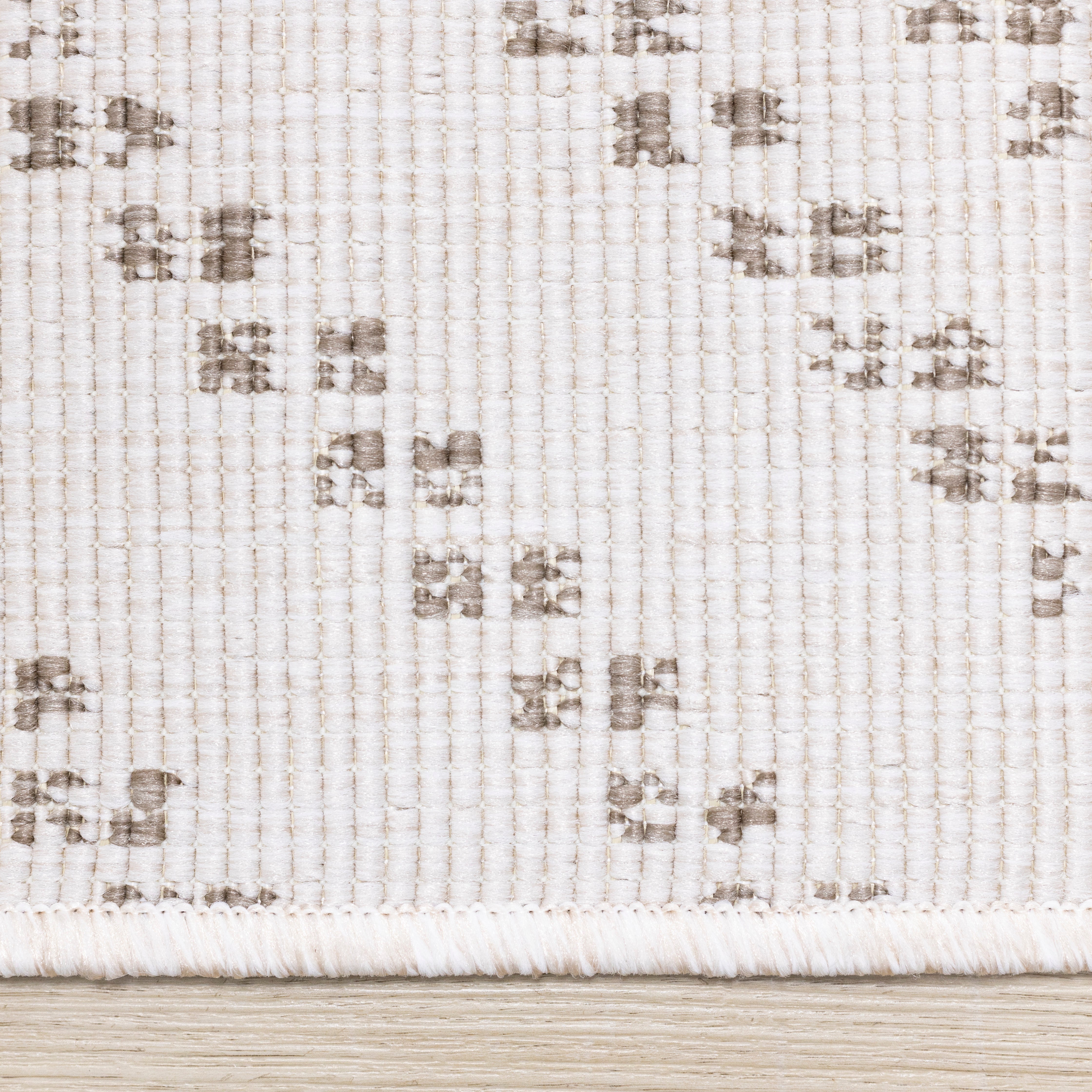 Bristol Beige Cream Diamond Pattern Reversible Rug