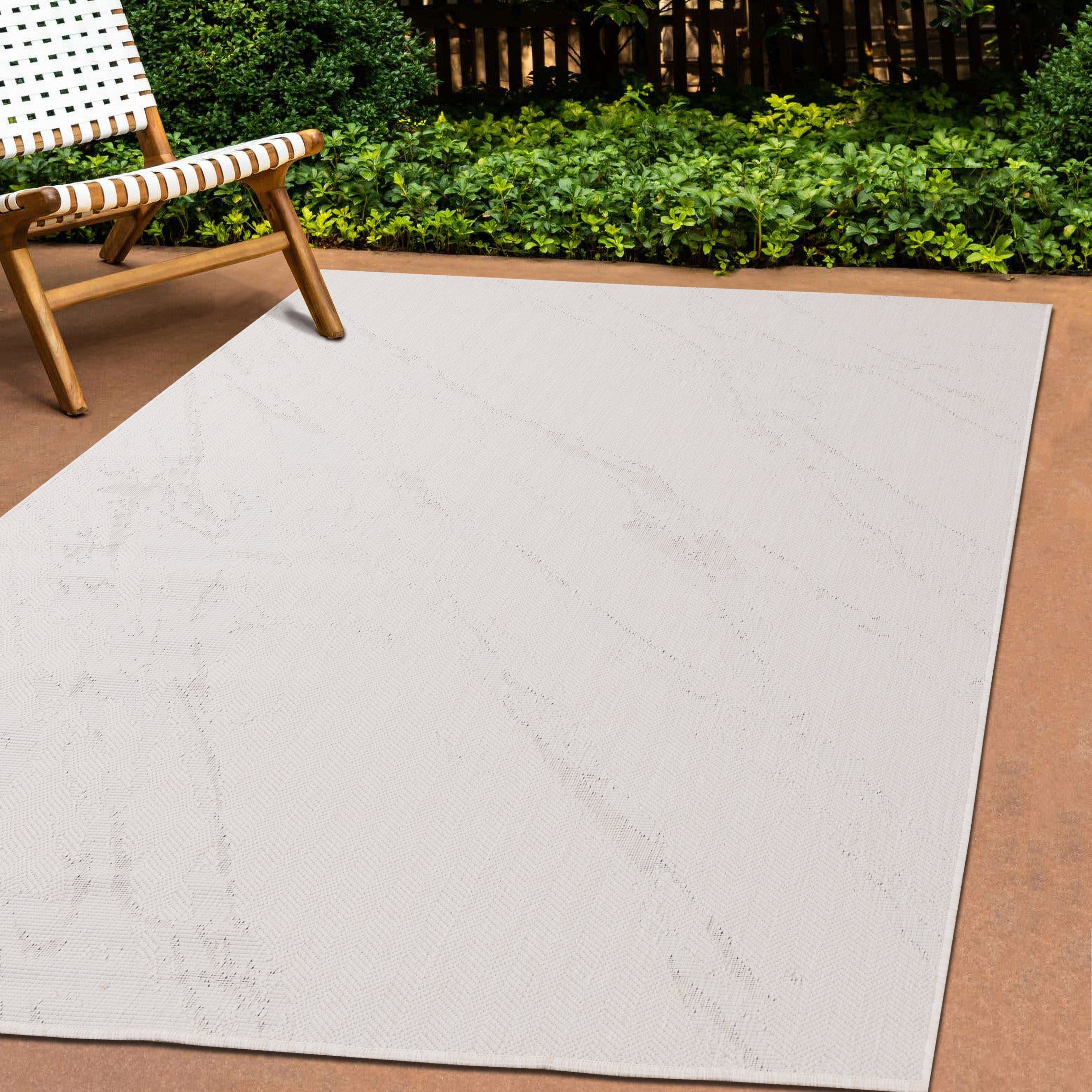 Bristol Reversible Grey Cream Marble Swirl Rug