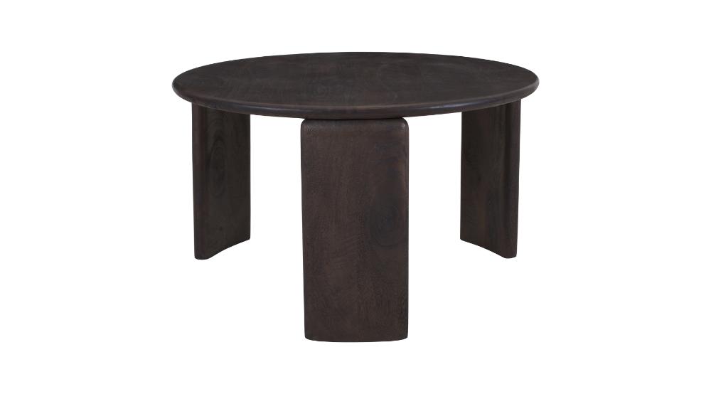 Cabot Round Coffee Table in Mocha