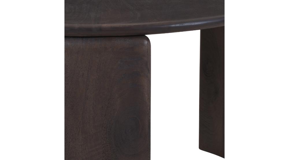 Cabot Round Coffee Table in Mocha
