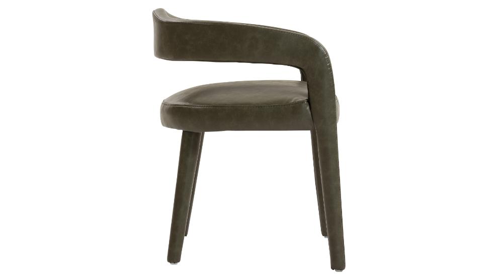 Advik and Caden 7pc Dining Set - Walnut Table and Moss Chairs