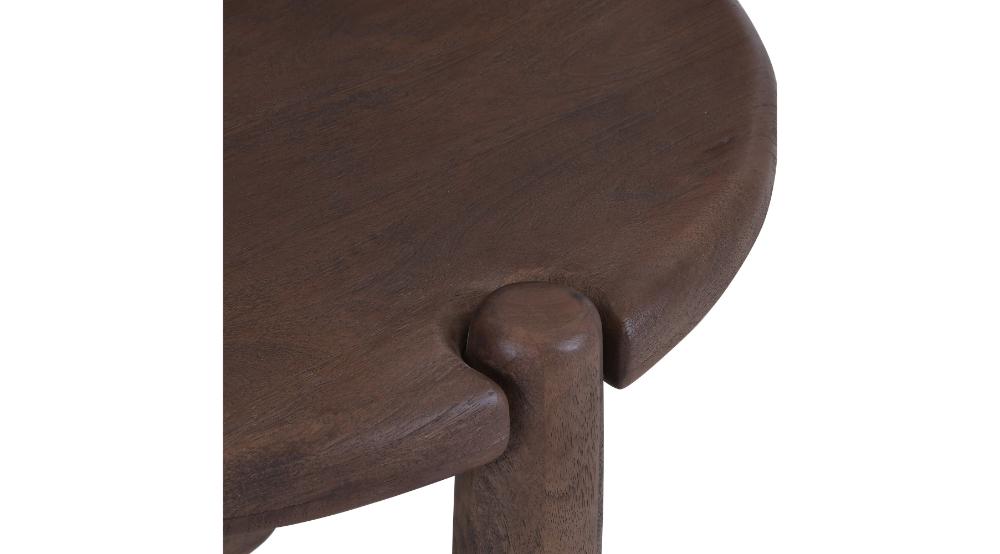 Carlyn Round Accent Table in Dark Walnut