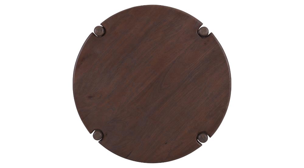 Carlyn Round Coffee Table in Dark Walnut