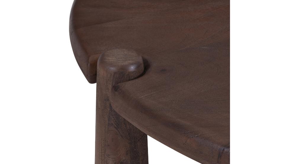 Carlyn Round Coffee Table in Dark Walnut