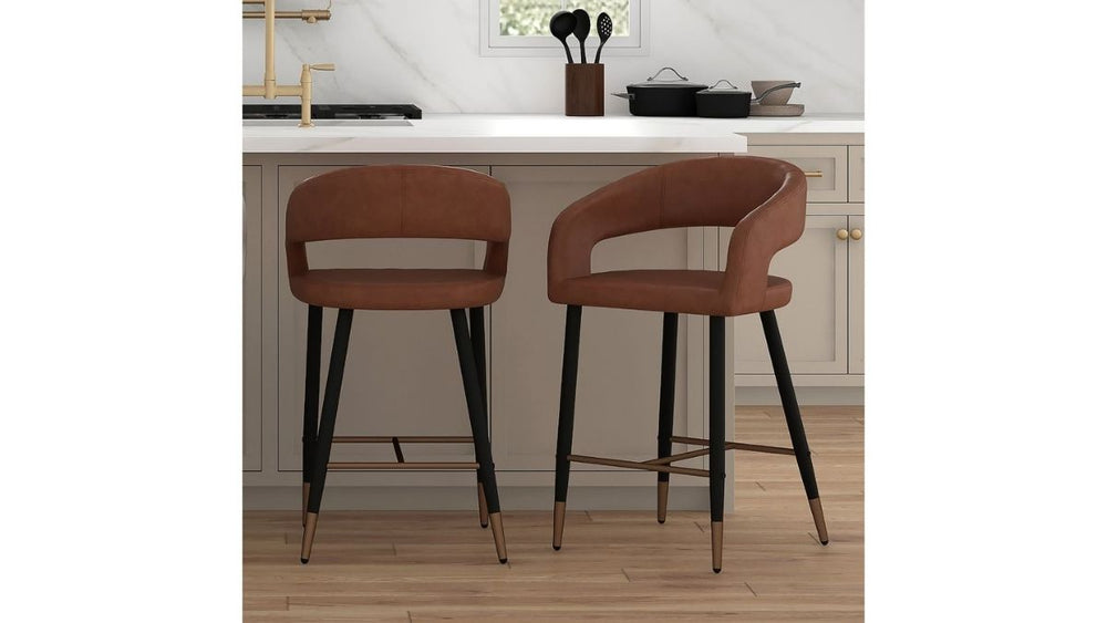 WORLDWIDE HOME FURNISHINGS CRIMSON COUNTER STOOL (SET OF 2)