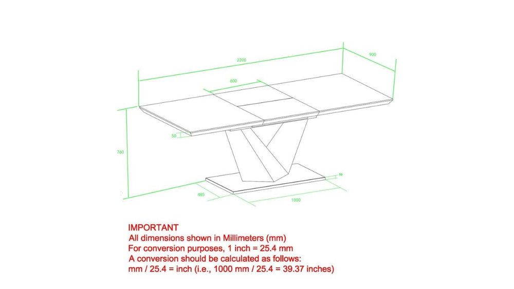 WORLDWIDE HOME FURNISHINGS ECLIPSE DINING TABLE