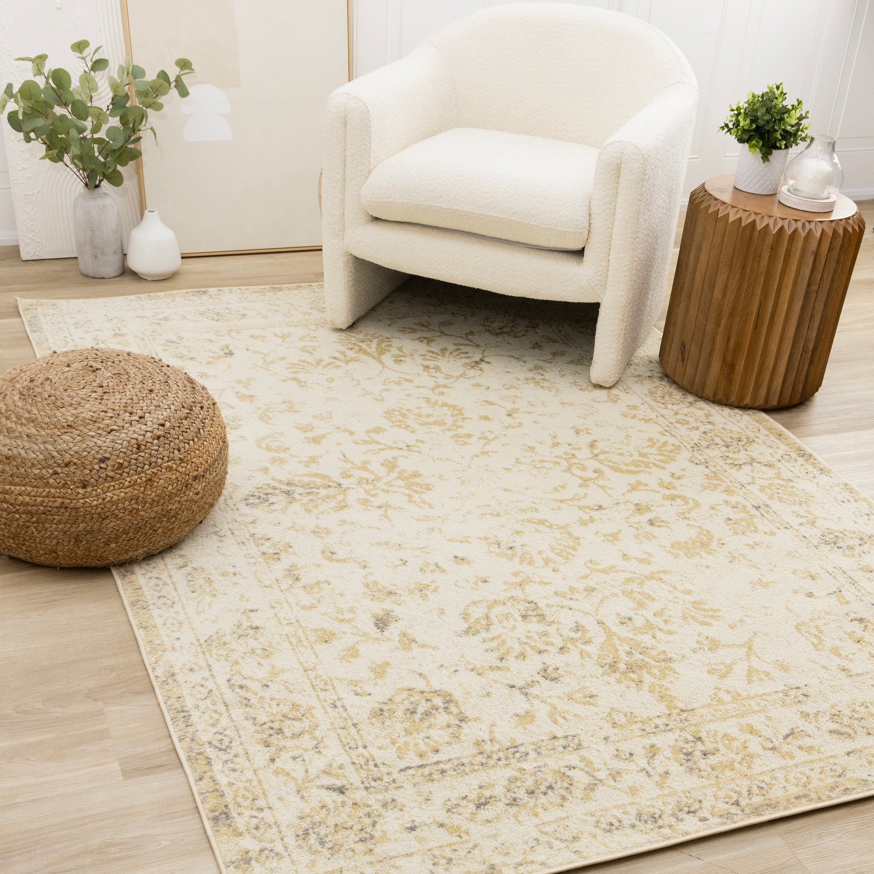 Eclipse Cream Beige Subtle Elegant Classic Rug