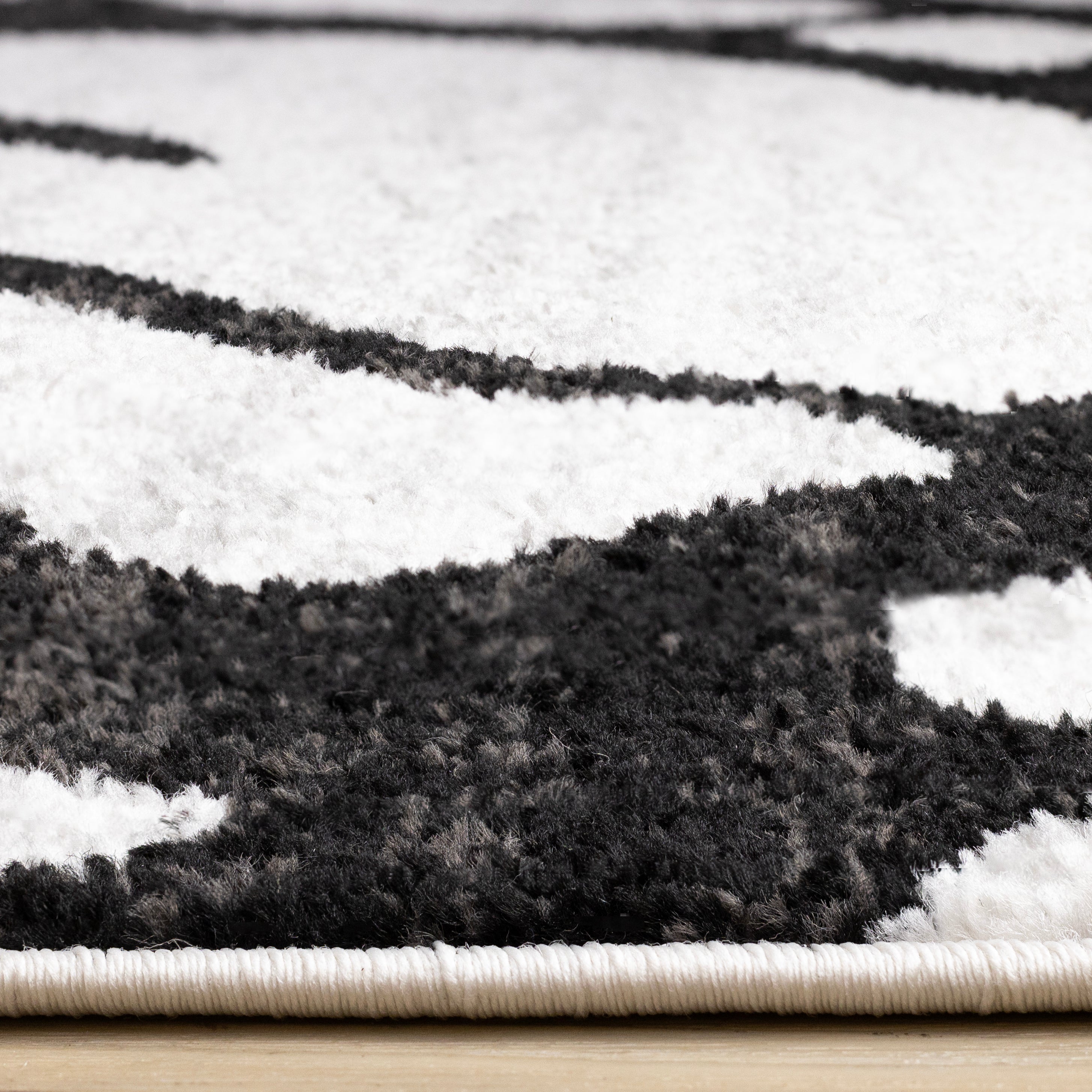 Eclipse Grey Black Drizzle Swirl Rug