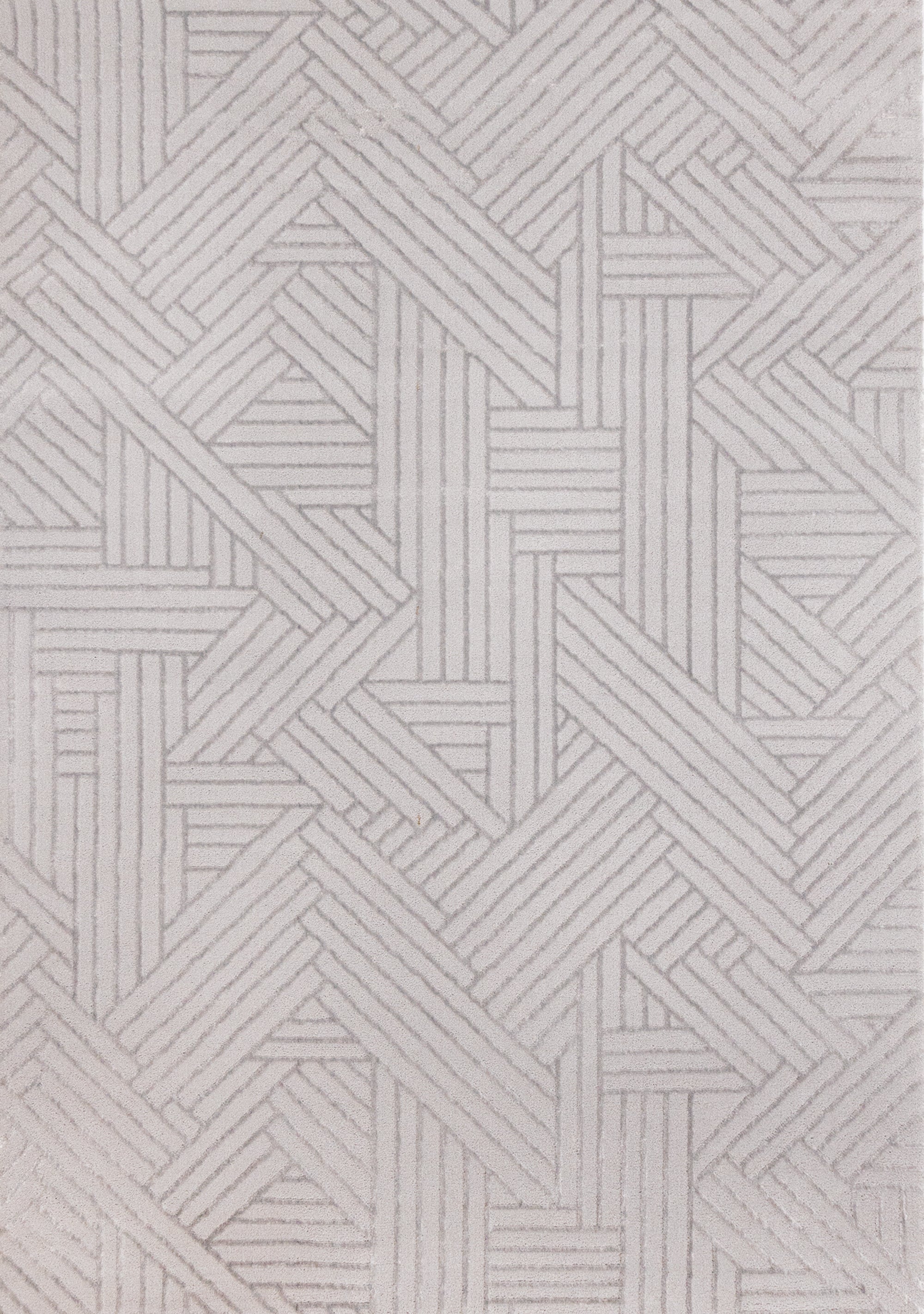 Ellington Grey Abstract Herringbone Design Rug