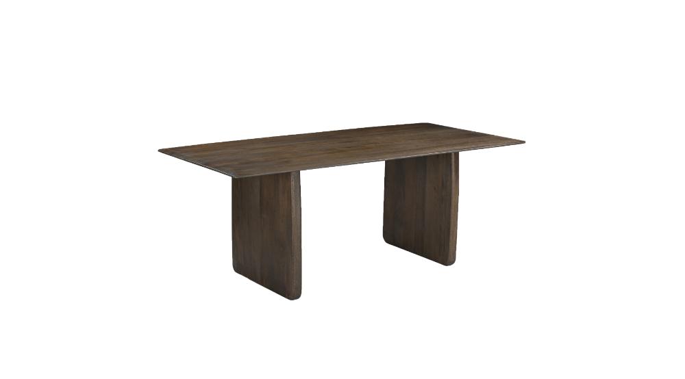 Bazul and Freya 7pc Dining Set - Mocha Table and Toffee and Walnut Chairs