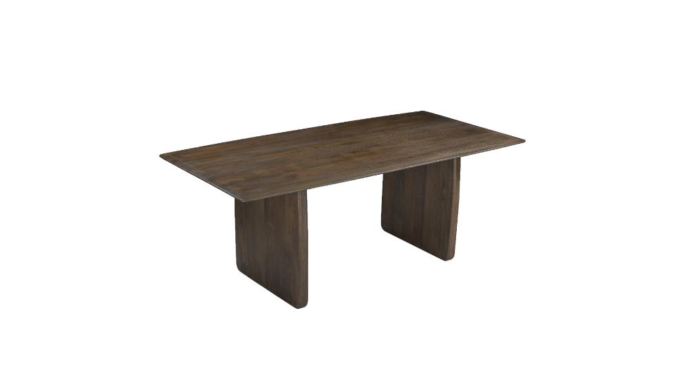 Bazul and Freya 7pc Dining Set - Mocha Table and Toffee and Walnut Chairs