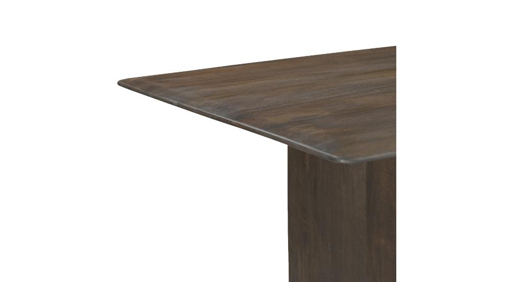 Bazul and Freya 7pc Dining Set - Mocha Table and Toffee and Walnut Chairs
