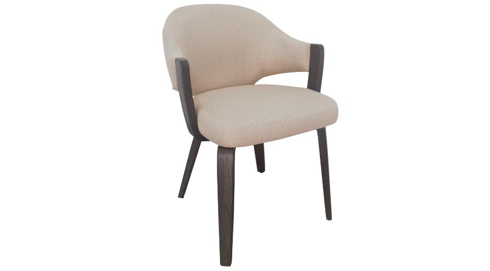 Bazul and Freya 7pc Dining Set - Mocha Table and Toffee and Walnut Chairs