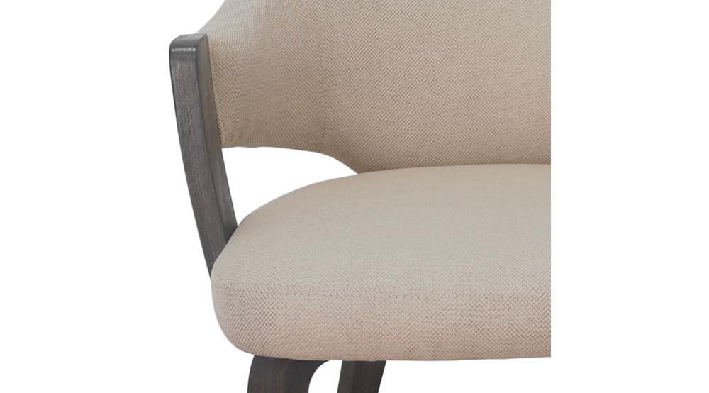 Bazul and Freya 7pc Dining Set - Mocha Table and Toffee and Walnut Chairs